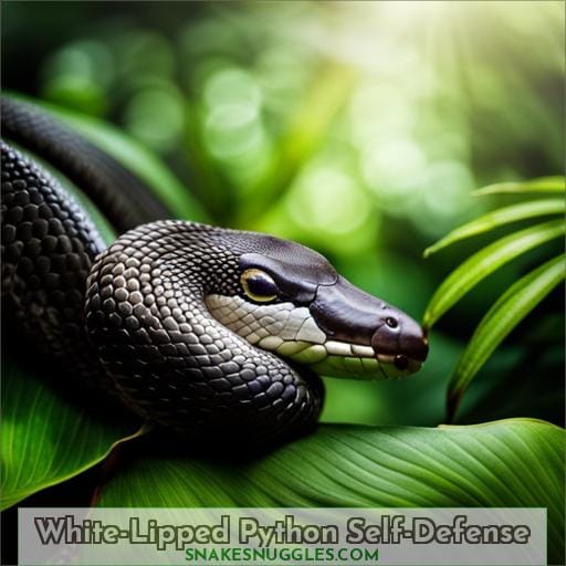 White-Lipped Python Self-Defense