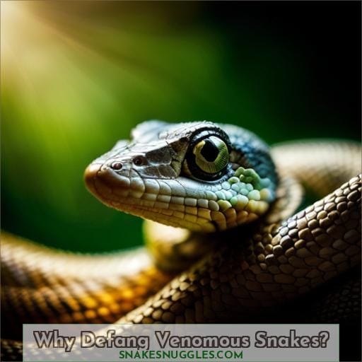 Why Defang Venomous Snakes