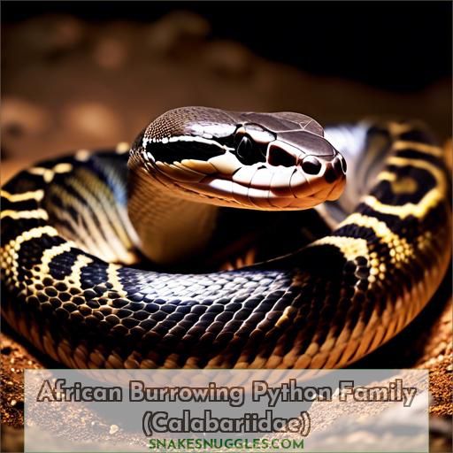 African Burrowing Python Family (Calabariidae)