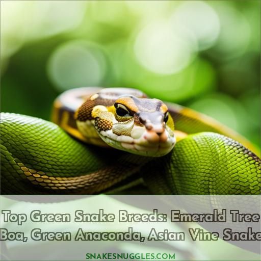 popular snake breeds that are green