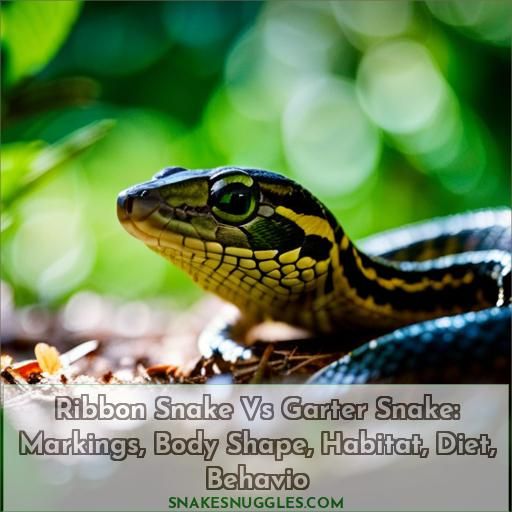 ribbon snake vs garter snake 5 main differences