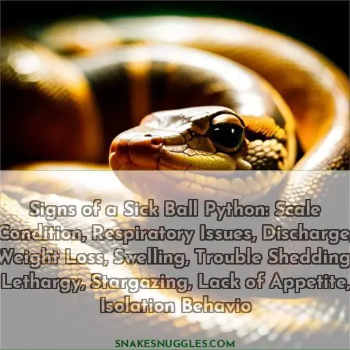 signs of a sick ball python