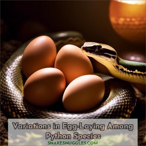 Variations in Egg-Laying Among Python Species