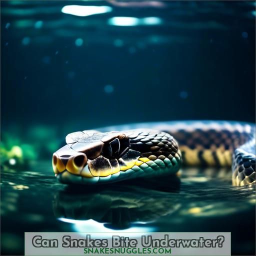 can snakes bite underwater
