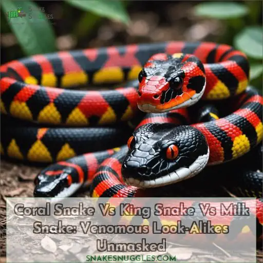 coral snake vs king snake vs milk snake