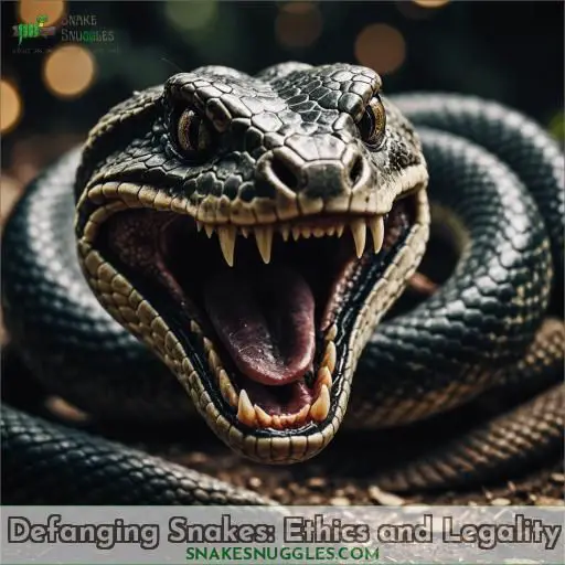 Defanging Snakes: Ethics and Legality