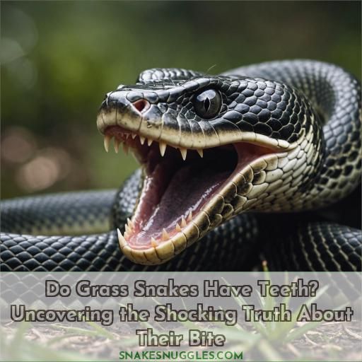 do grass snakes have teeth