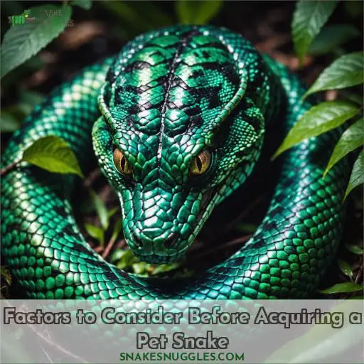Factors to Consider Before Acquiring a Pet Snake