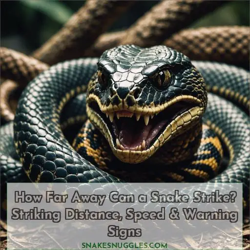 how far away can a snake strike