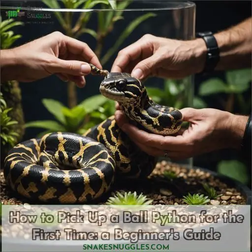 how to pick up a ball python for the first time