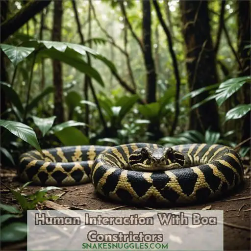 Human Interaction With Boa Constrictors