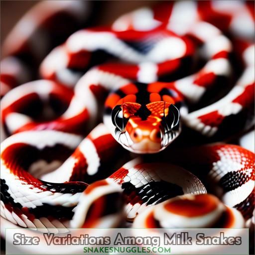 Size Variations Among Milk Snakes
