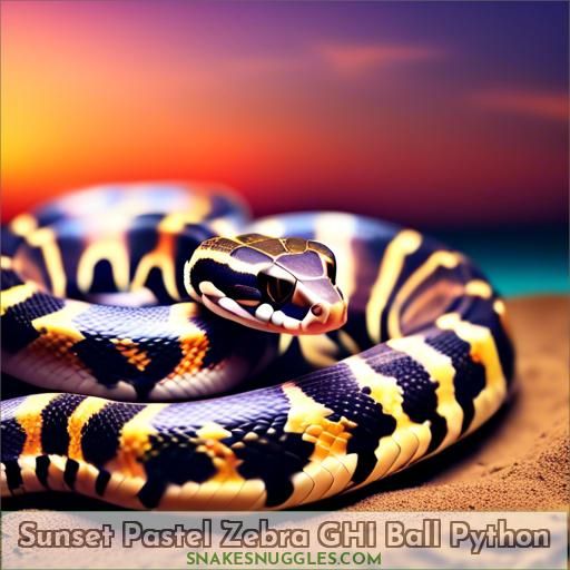 Sunset Pastel Zebra GHI Ball Python