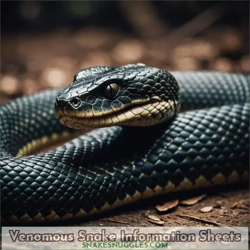 Venomous Snake Information Sheets