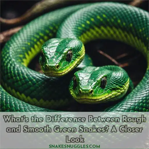 whats the difference between rough and smooth green snakes