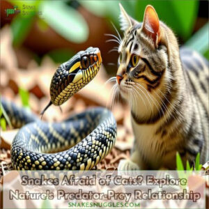 are snakes afraid of cats