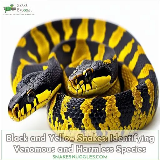 black and yellow snakes