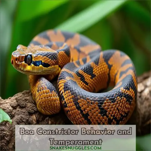 Boa Constrictor Behavior and Temperament