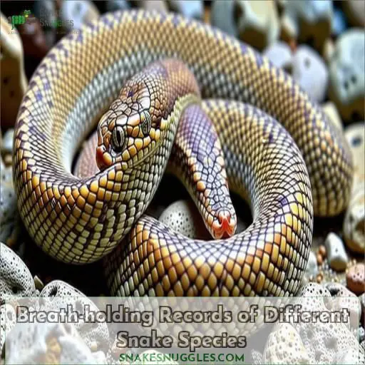 Breath-holding Records of Different Snake Species