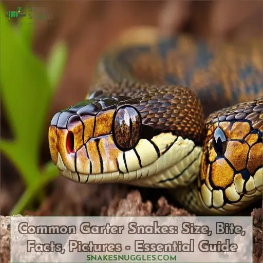 common garter snakes size bite information pictures and facts