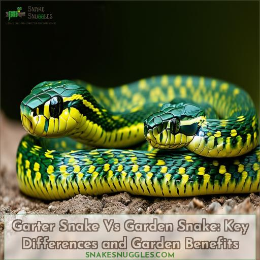 difference between garter snake and garden snake