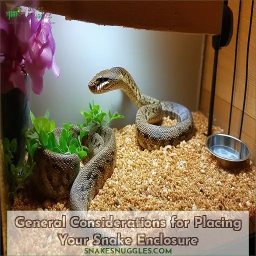General Considerations for Placing Your Snake Enclosure