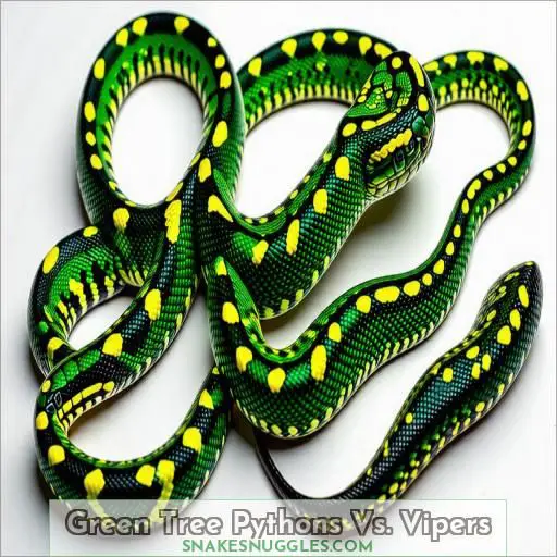 Green Tree Pythons Vs. Vipers