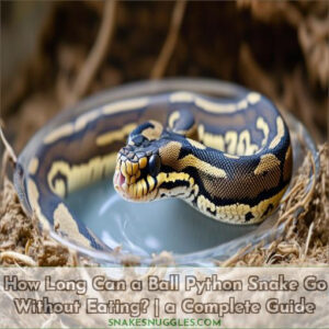 how long can a ball python snake go without eating