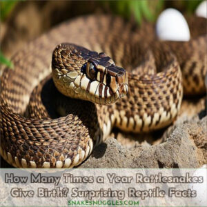 how many time a year do rattlesnakes lay eggs