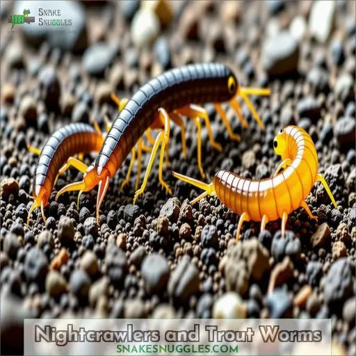 Nightcrawlers and Trout Worms