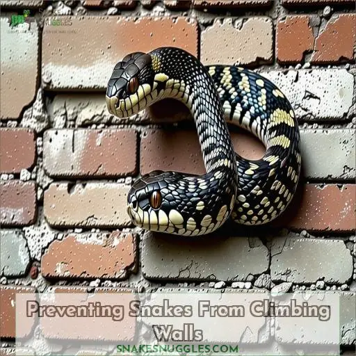 Preventing Snakes From Climbing Walls