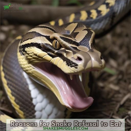 Reasons for Snake Refusal to Eat
