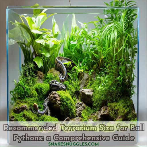 recommended terrarium size for a ball python