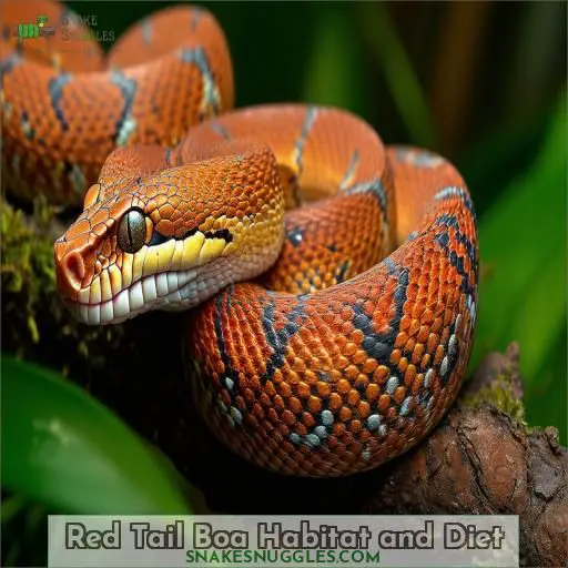 Red Tail Boa Habitat and Diet
