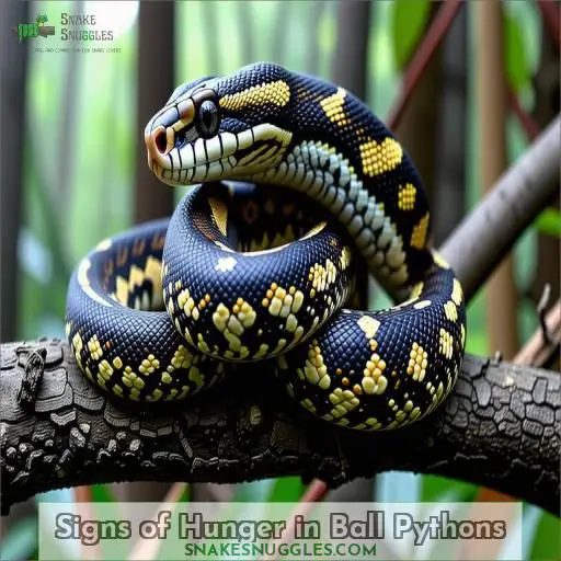 Signs of Hunger in Ball Pythons