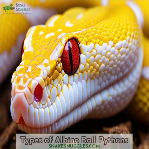 Types of Albino Ball Pythons