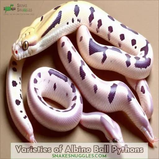 Varieties of Albino Ball Pythons