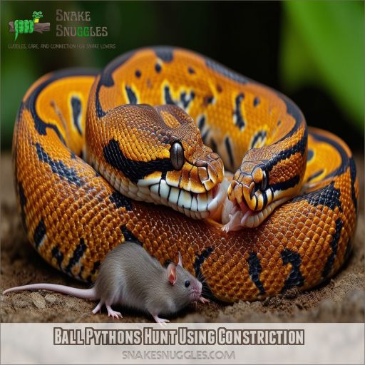 Ball Pythons Hunt Using Constriction