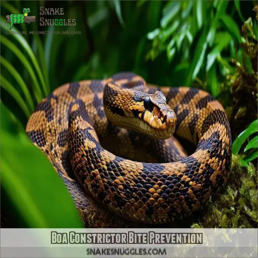 Boa Constrictor Bite Prevention