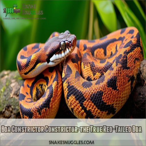 Boa Constrictor Constrictor: the True Red-Tailed Boa