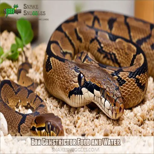 Boa Constrictor Food and Water