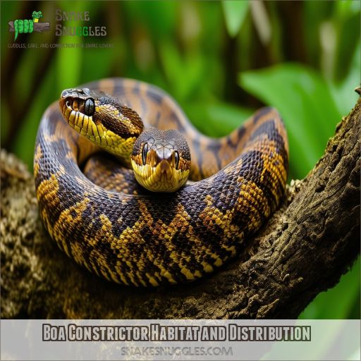 Boa Constrictor Habitat and Distribution