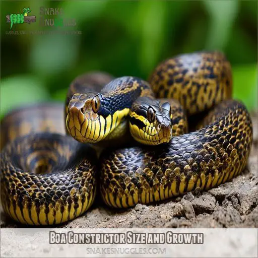 Boa Constrictor Size and Growth