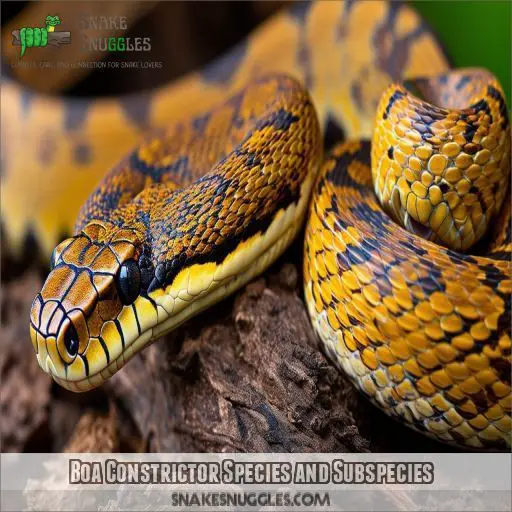 Boa Constrictor Species and Subspecies