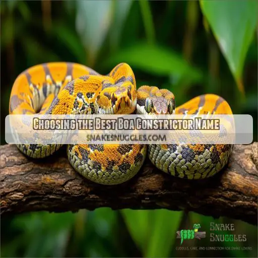 Choosing the Best Boa Constrictor Name