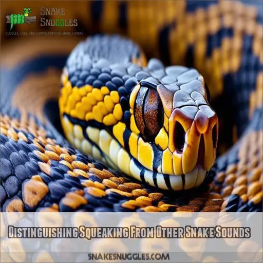 Distinguishing Squeaking From Other Snake Sounds