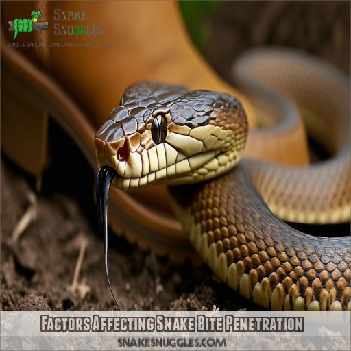 Factors Affecting Snake Bite Penetration