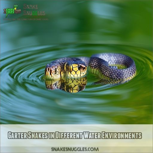 Garter Snakes in Different Water Environments