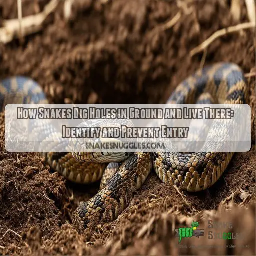 how snakes dig holes in ground