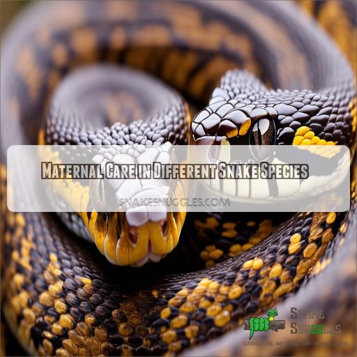 Maternal Care in Different Snake Species
